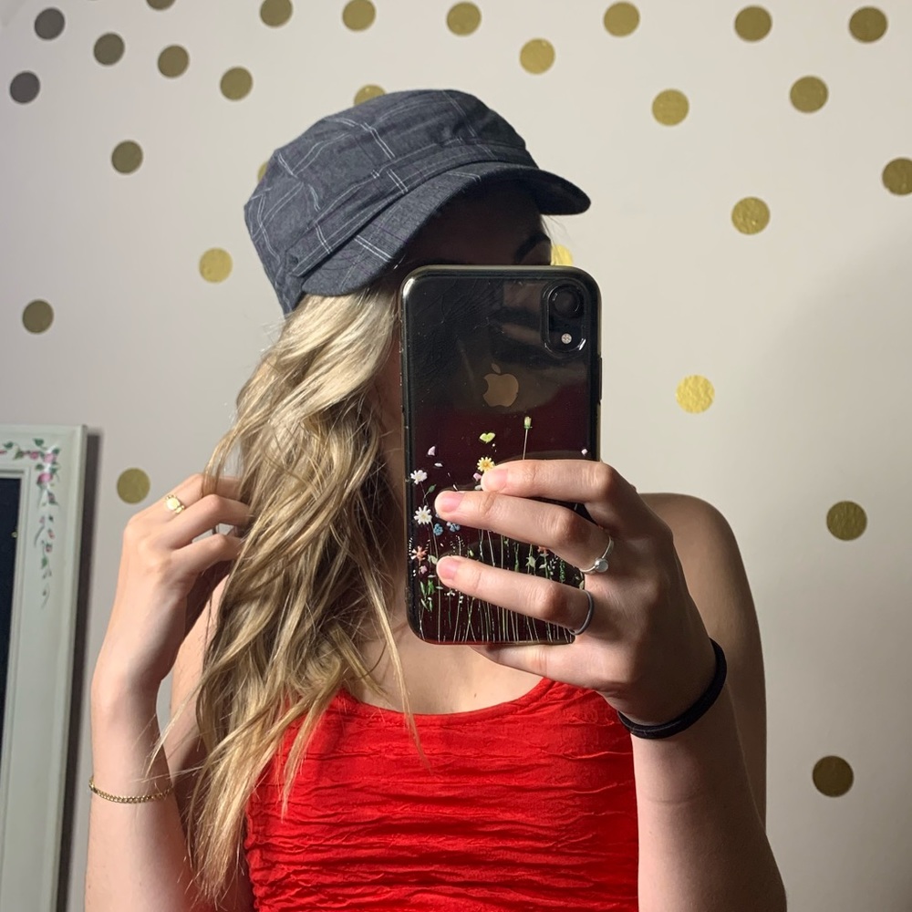 Grey Newsboy Cap